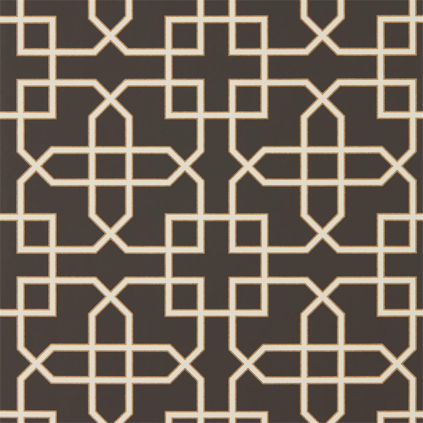 Hampton Trellis Wallpaper - Charcoal - Sanderson - DGLW216662