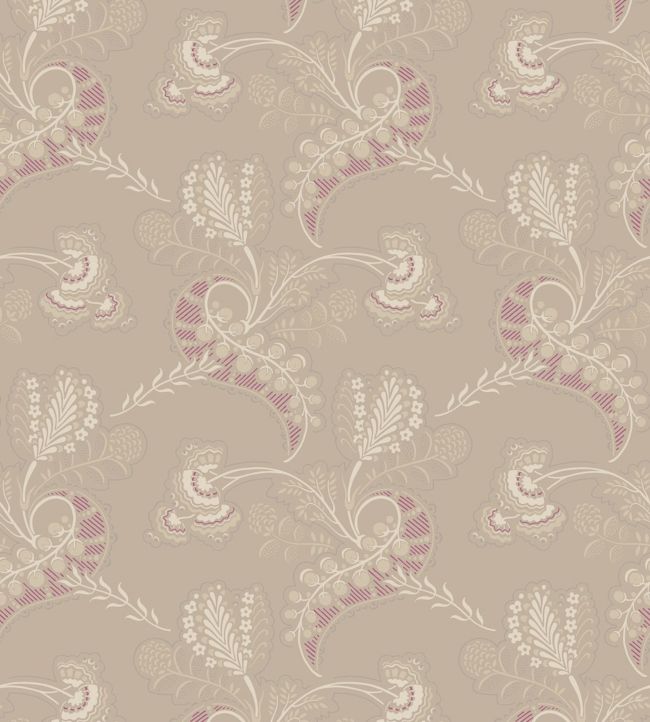 Hartford Wallpaper - Parchment & Fuchsia on Dark Shell - 88/4017 - Cole & Son - Premier Wallcovering