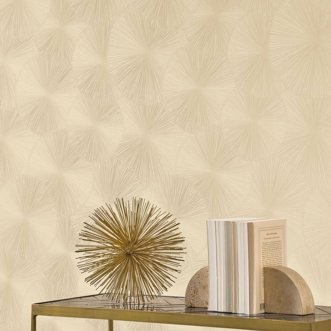 Helios Solaris Wallpaper - Beige Sable - Casadeco - 201871473 - Premier Wallcovering