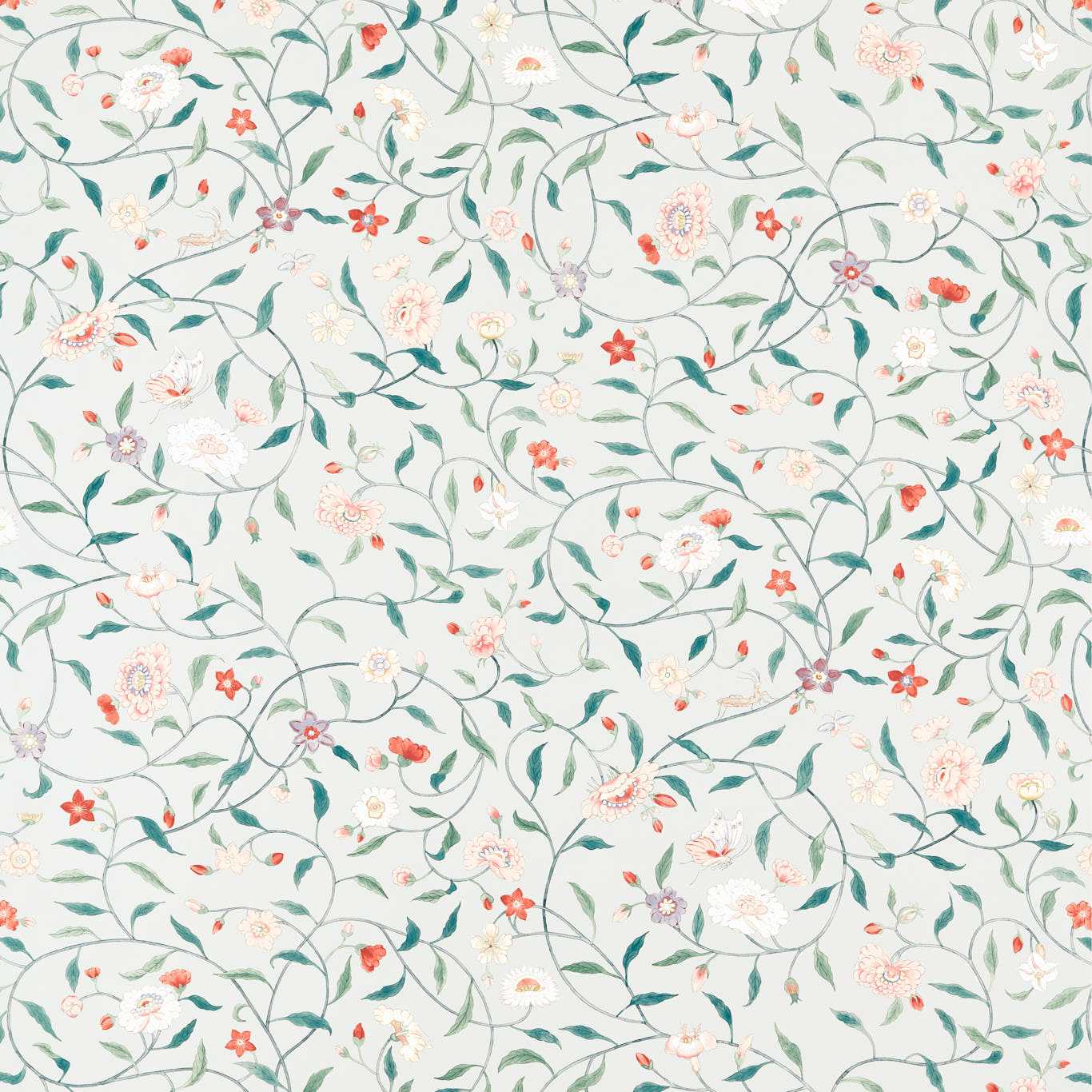 Henrietta's Trail Wallpaper - Stockholm Blue - ZATW313054 - Zoffany