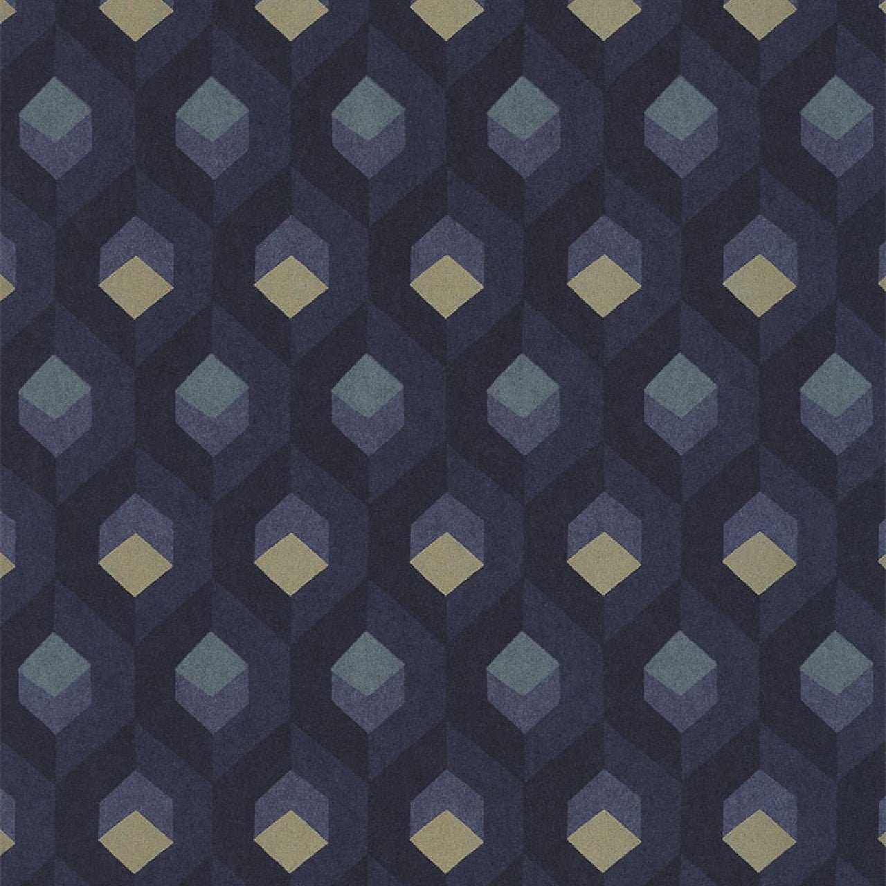 Hexacube Helsinki Wallpaper - Encre - Casadeco - 82056523 - Premier Wallcovering