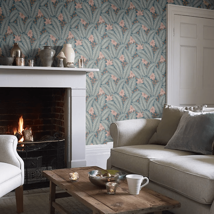 Hidden Ivy Wallpaper - Blue - Boråstapeter - 2251 - Premier Wallcovering