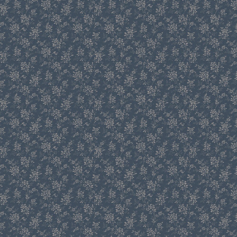 Hip Rose Wallpaper - Blue - Boråstapeter - 1177 - Premier Wallcovering