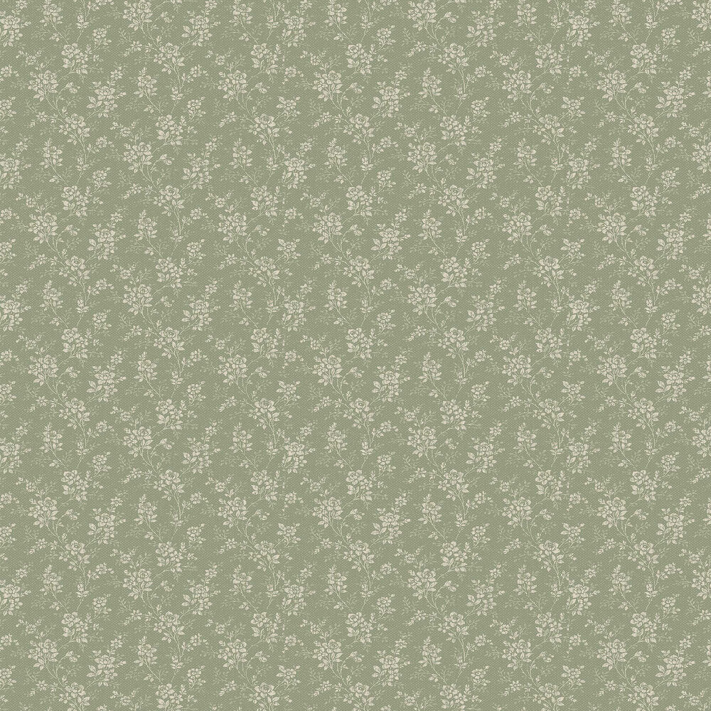 Hip Rose Wallpaper - Green - Boråstapeter - 1182 - Premier Wallcovering