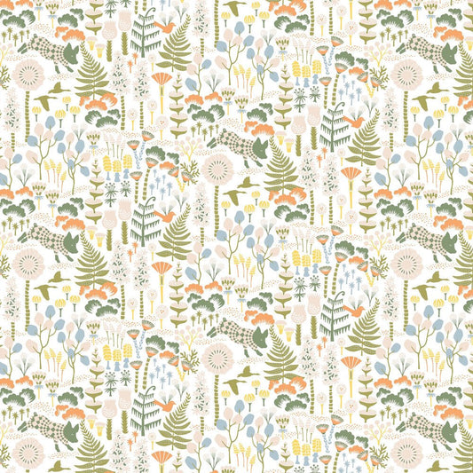 Hoppmosse Wallpaper - White - Boråstapeter - 1450 - Premier Wallcovering