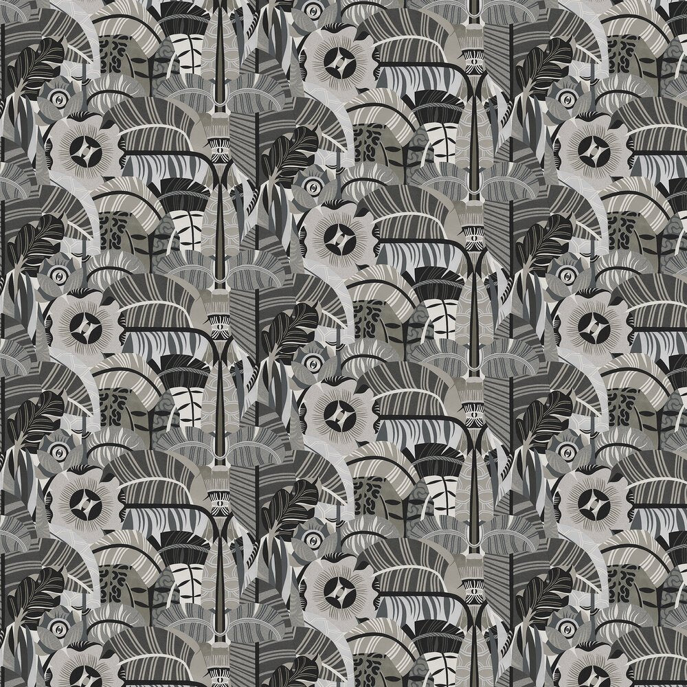 Hypnotic Safari Wallpaper - Charcoal - Boråstapeter - 2068 - Premier Wallcovering
