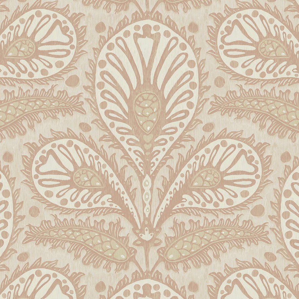 Ikat Clover Wallpaper - Plaster Pink - Josephine Munsey - JMW-103431 - Premier Wallcovering