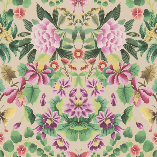 Ikebana Damask Wallpaper - Fuchsia - PDG1156/01 - Designers Guild