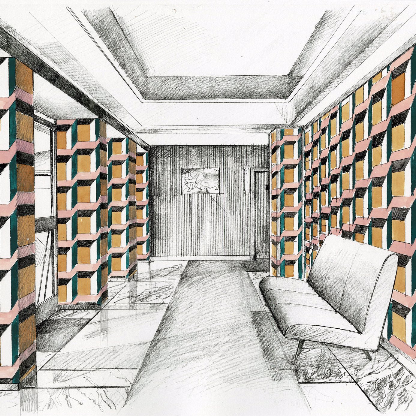 Impact Wallpaper - Muddy Amber/Tuscan Pink/Huntsman Green - ZPLW312980 - Zoffany