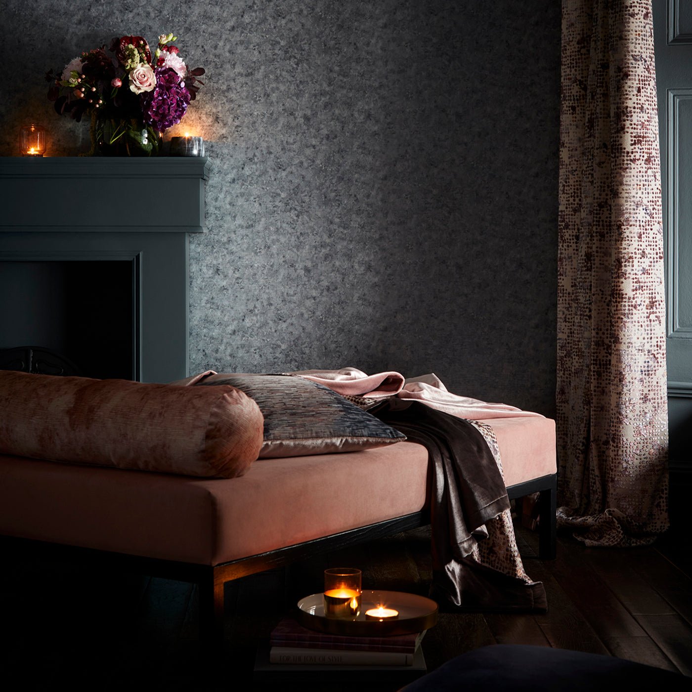 Impression Wallpaper - Charcoal - Clarke & Clarke - W0152/01 - Premier Wallcovering