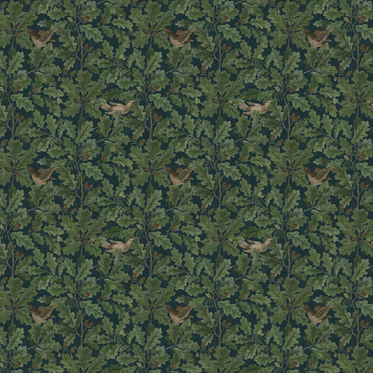 In the Oak Wallpaper - Charcoal / Green - Boråstapeter - 2050 - Premier Wallcovering