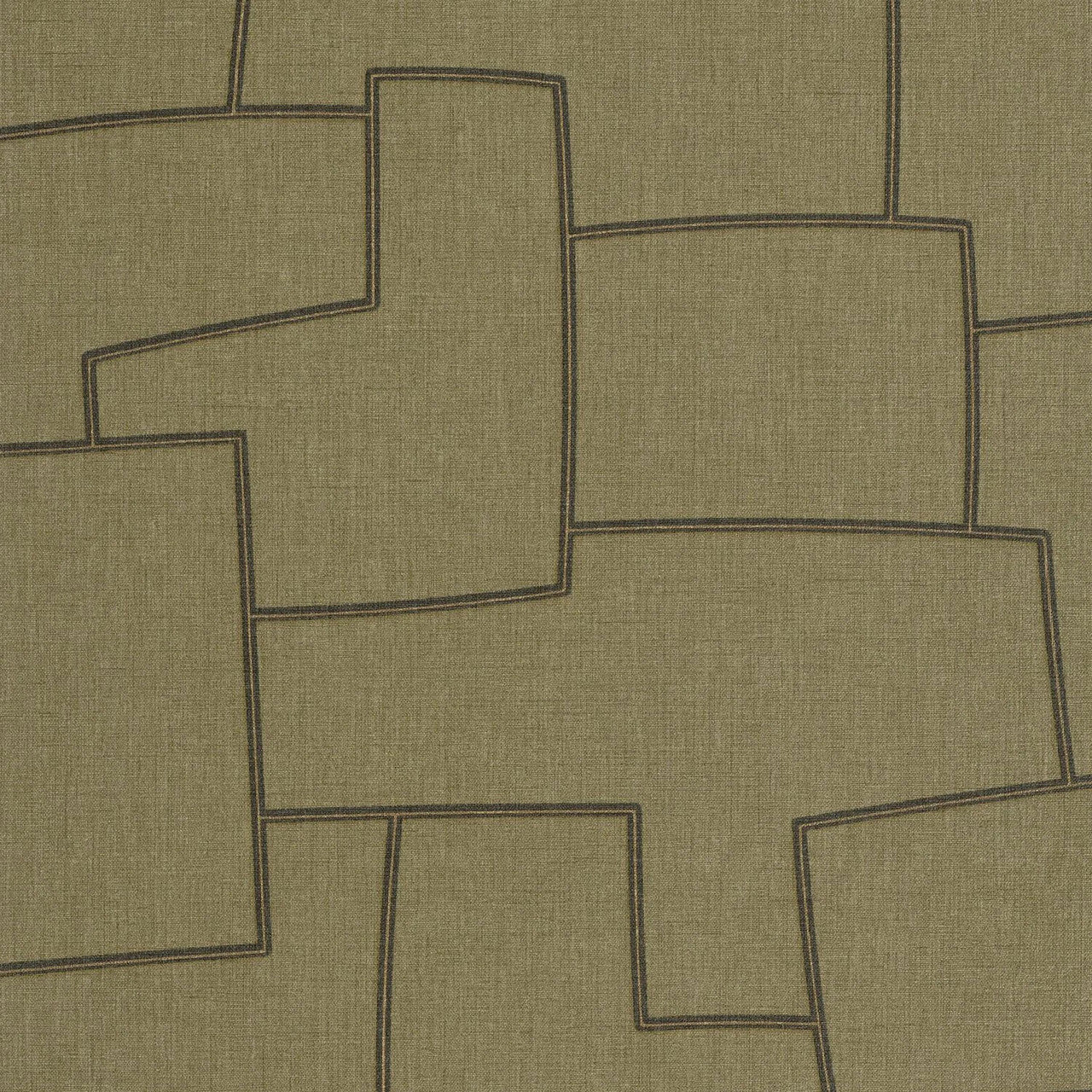 Inca Matera Wallpaper - Vert Kaki - Casadeco - 201127575 - Premier Wallcovering