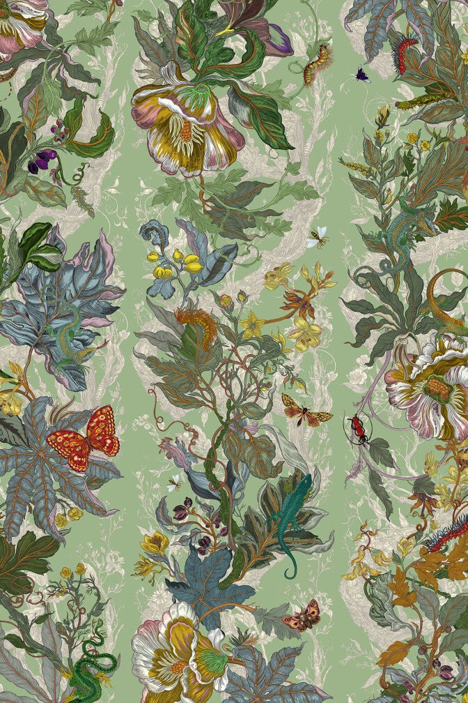 Indie Jungle Wallpaper - Lacewing - Timorous Beasties - JNGL/IJNGL/TXMT/04 - Premier Wallcovering