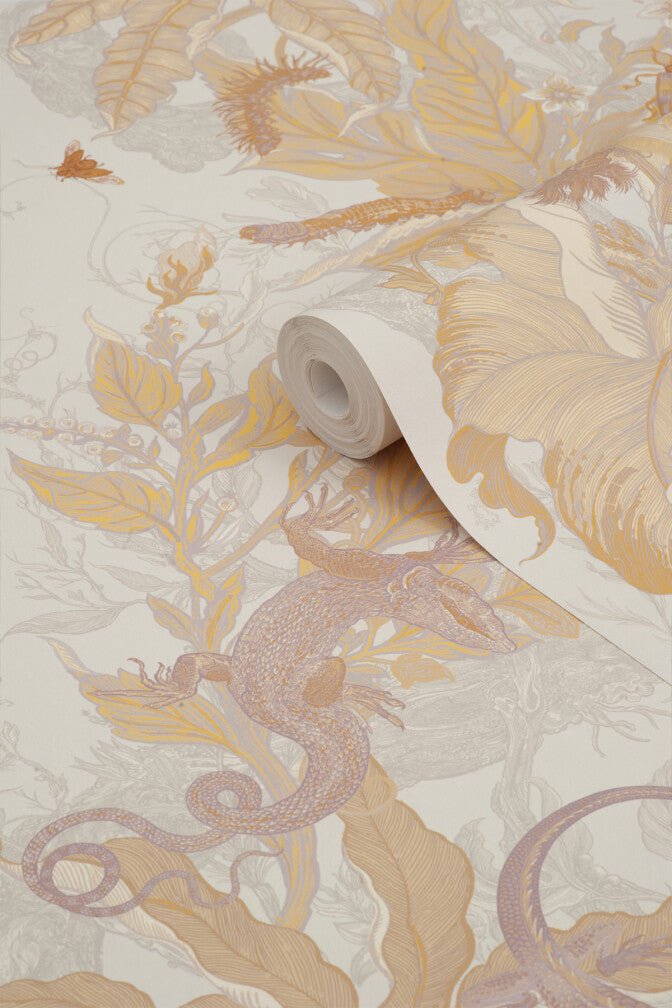 Indie Jungle Wallpaper - Rosy Maple - Timorous Beasties - JNGL/IJNGL/TXMT/03 - Premier Wallcovering