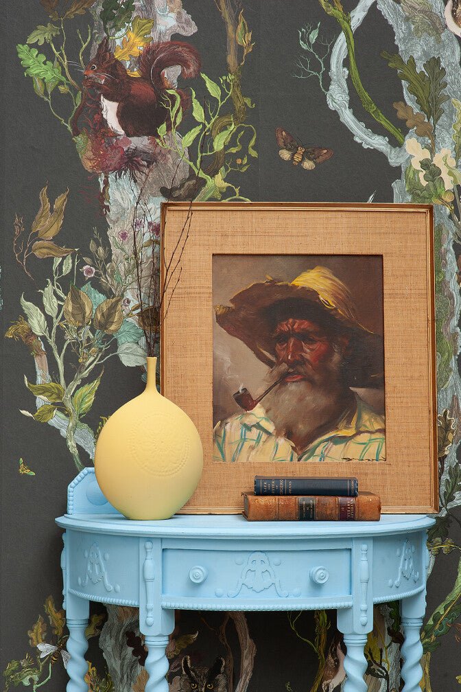 Indie Wood Wallpaper - Barely Black - Timorous Beasties - BTN/INDIE/TXMT/02 - Premier Wallcovering