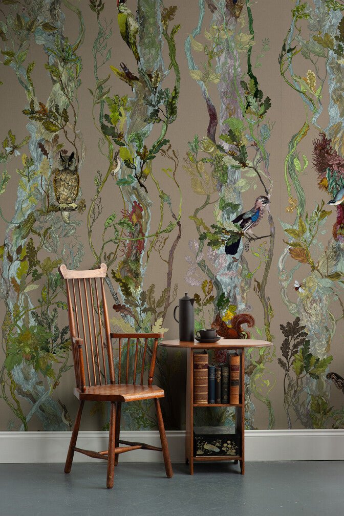 Indie Wood Wallpaper - Campbell Duck - Timorous Beasties - BTN/INDIE/TXMT/06 - Premier Wallcovering