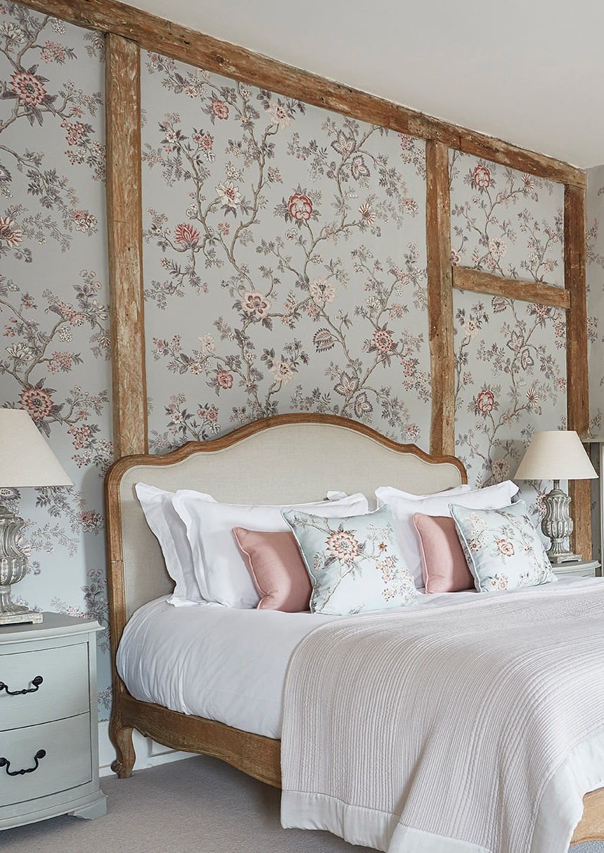 Indienne Wallpaper - China Blue - Lewis & Wood - Premier Wallcovering