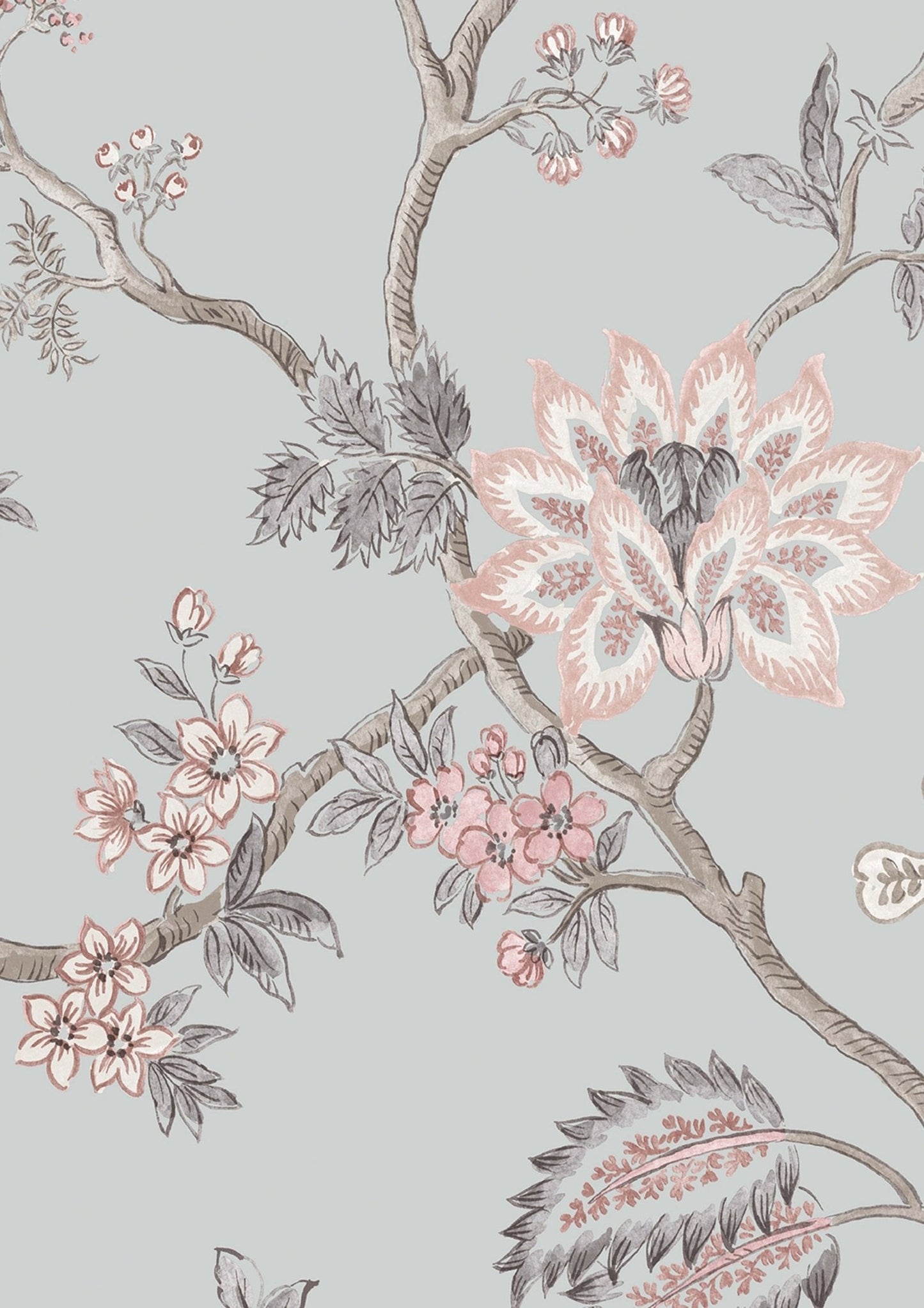 Indienne Wallpaper - China Blue - Lewis & Wood - Premier Wallcovering