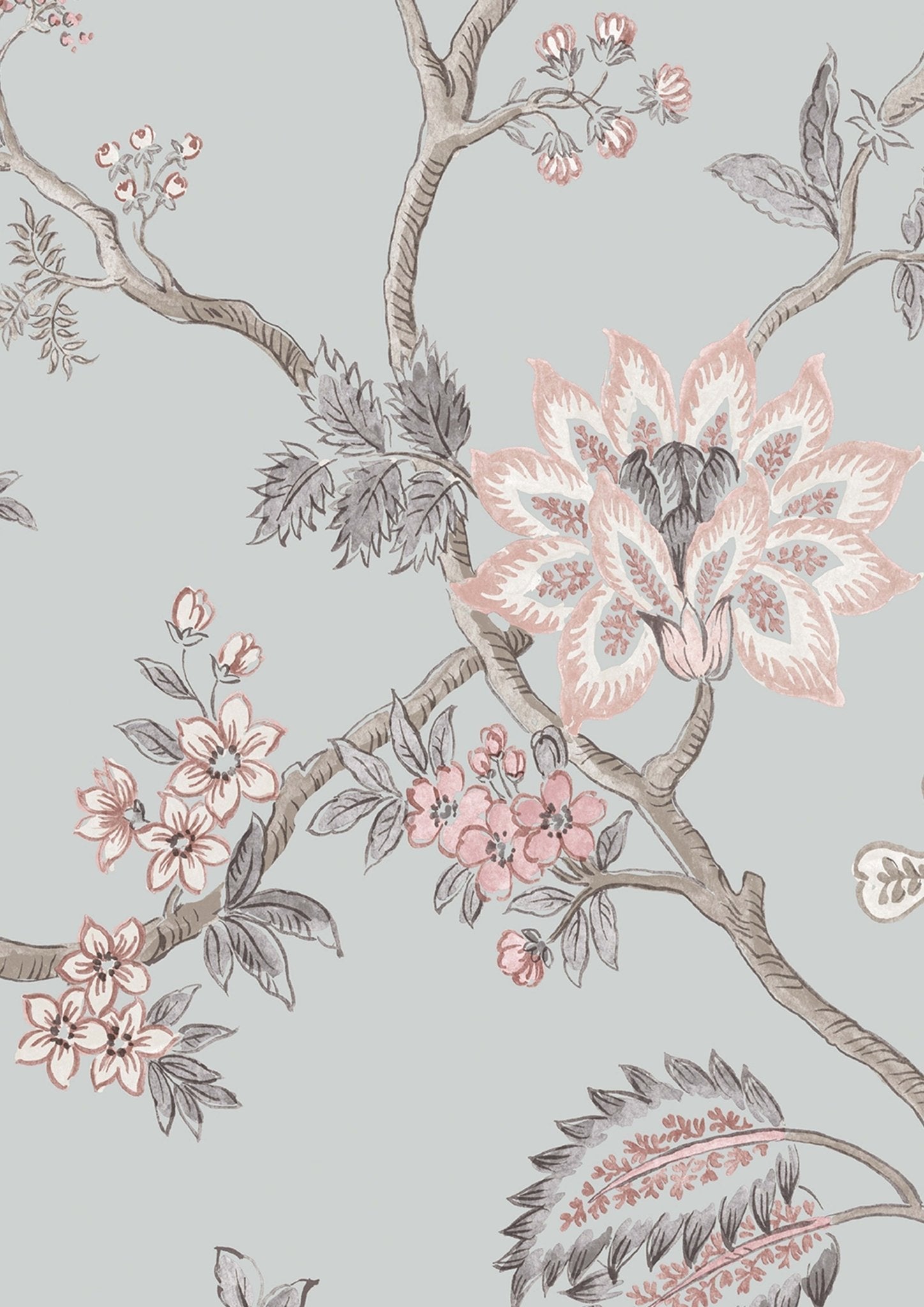 Indienne Wallpaper - China Blue - Lewis & Wood - Premier Wallcovering