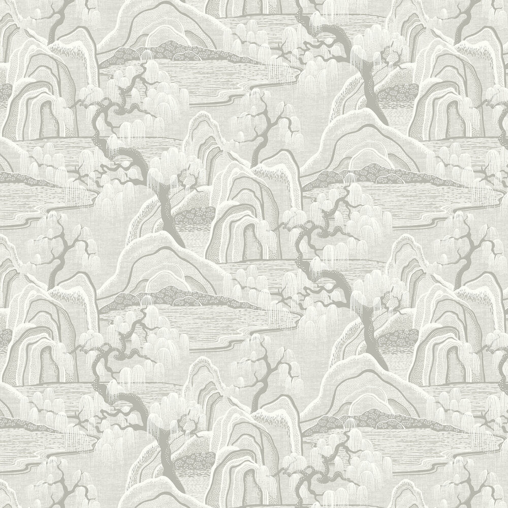 Indigo Garden Wallpaper - Light Grey - Boråstapeter - 3134 - Premier Wallcovering
