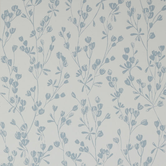 Ines Wallpaper - Cream/Blue - J178W - 04 - Jane Churchill