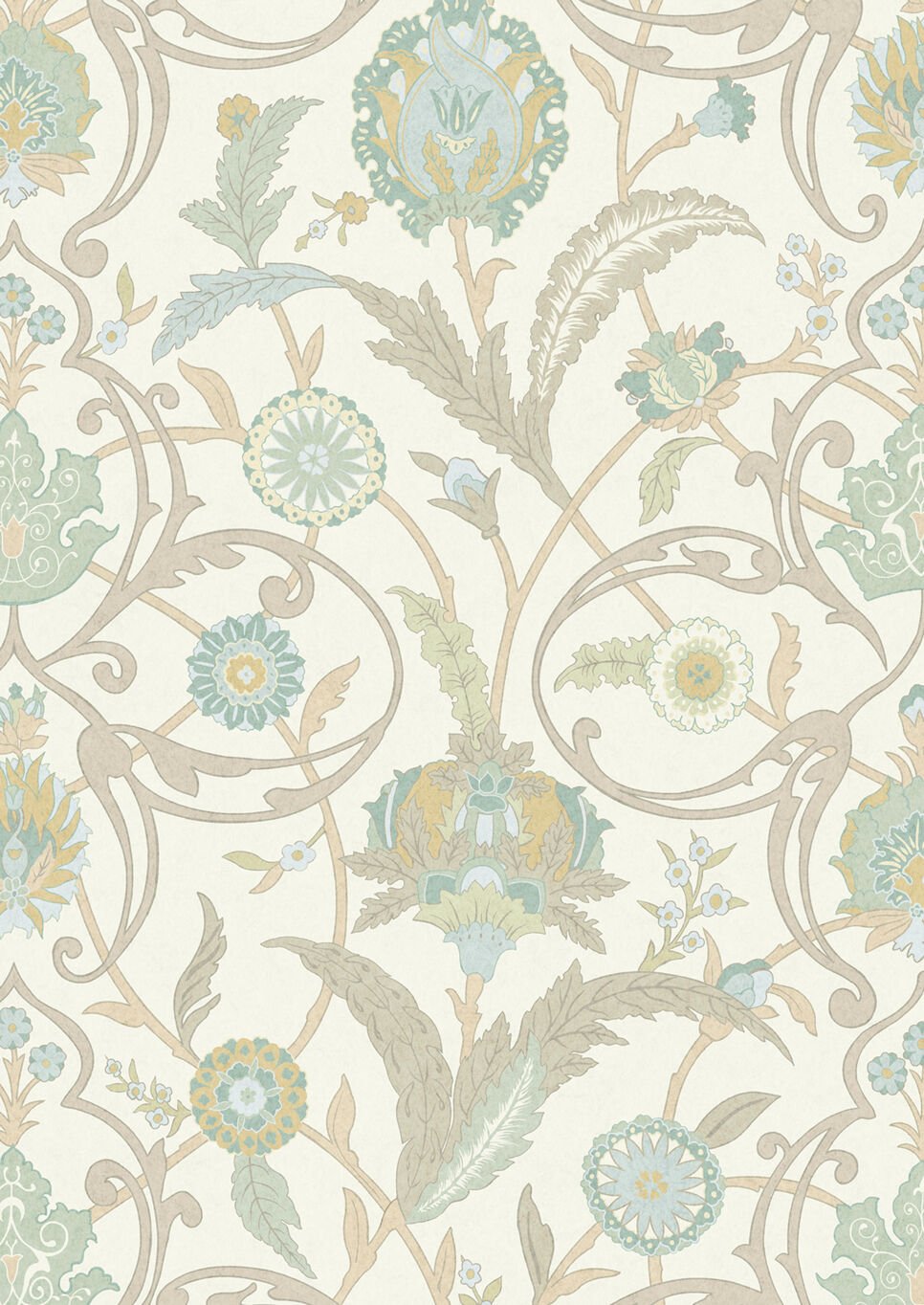 Ipek Damask Wallpaper - Ceramic - Lewis & Wood - Premier Wallcovering