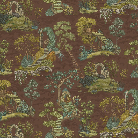 Islet Hoping Wallpaper - Brown and Olive - Josephine Munsey - JMW-103701 - Premier Wallcovering