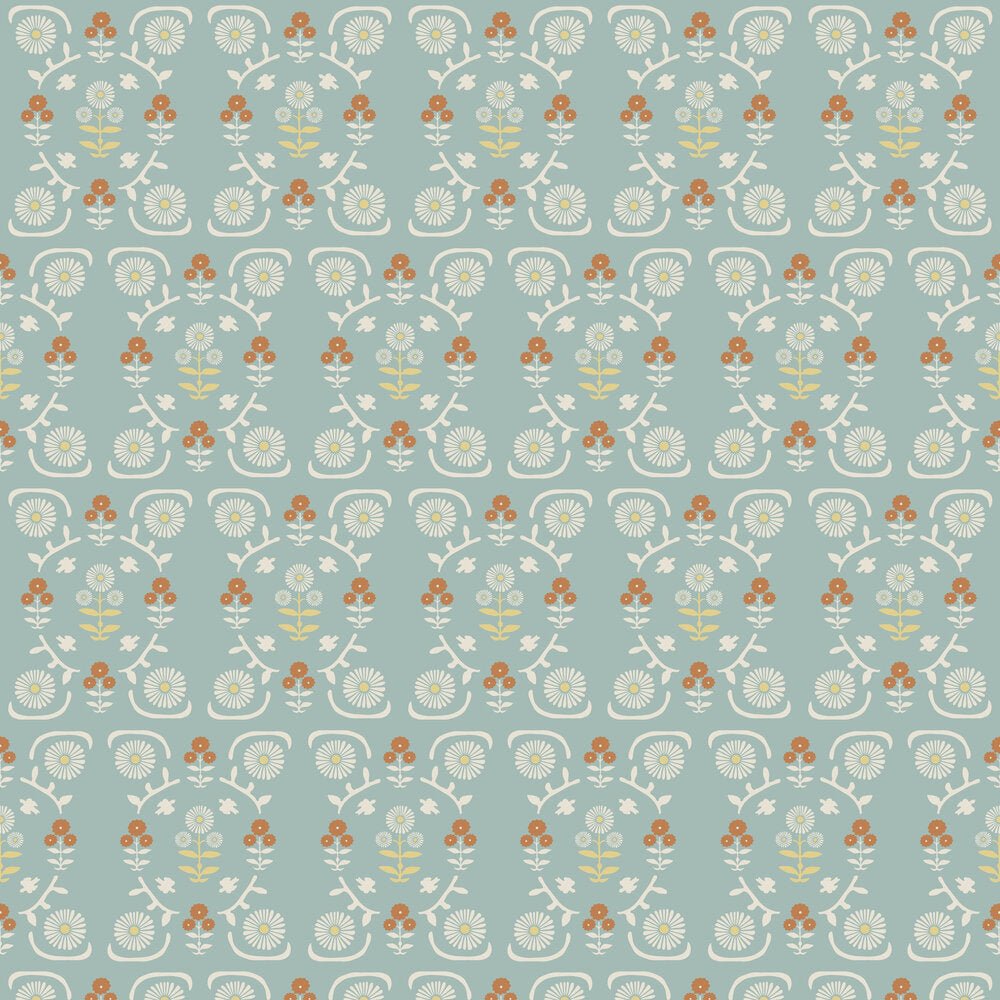 Isolde Wallpaper - Aqua - Boråstapeter - 5821 - Premier Wallcovering