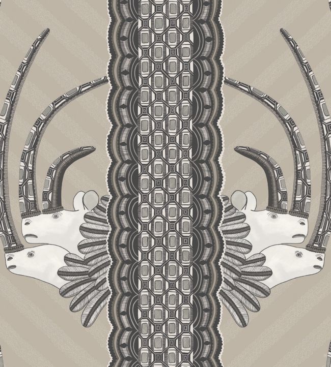 Jabu Wallpaper - Soot on Taupe - 109/3013 - Cole & Son - Premier Wallcovering