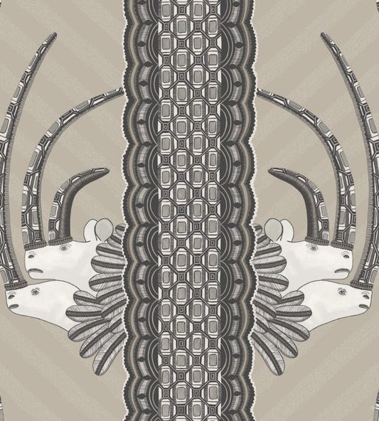 Jabu Wallpaper - Soot on Taupe - 109/3013 - Cole & Son - Premier Wallcovering