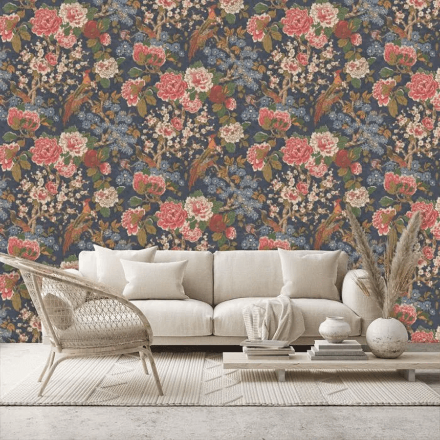 Jardine Wallpaper - Navy - Colefax & Fowler - W7003/01