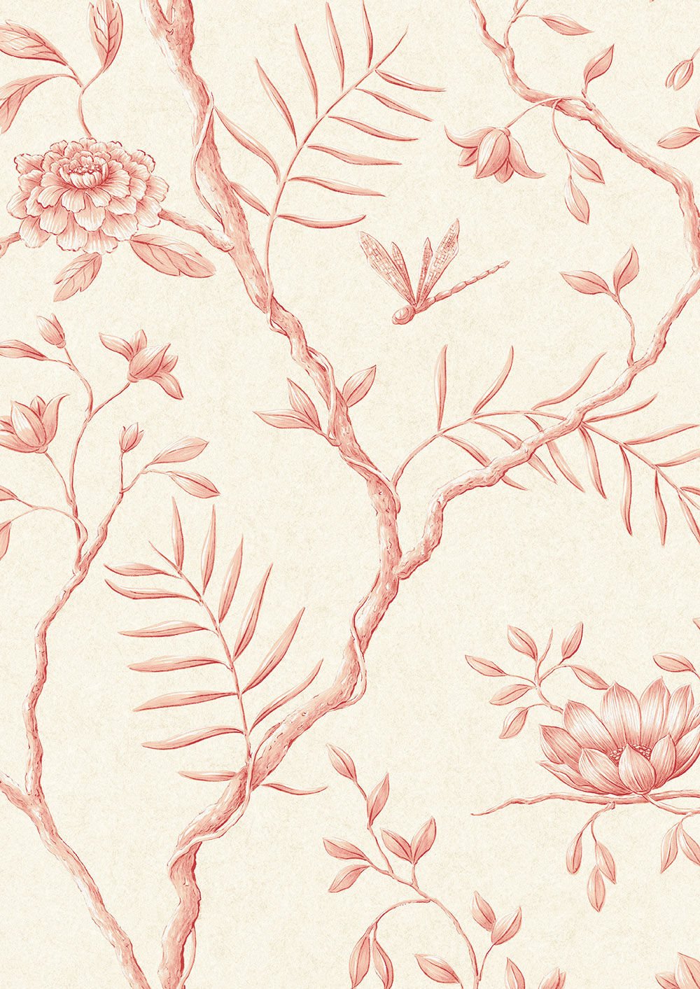 Jasper Peony Wallpaper - Rose - Lewis & Wood - Premier Wallcovering