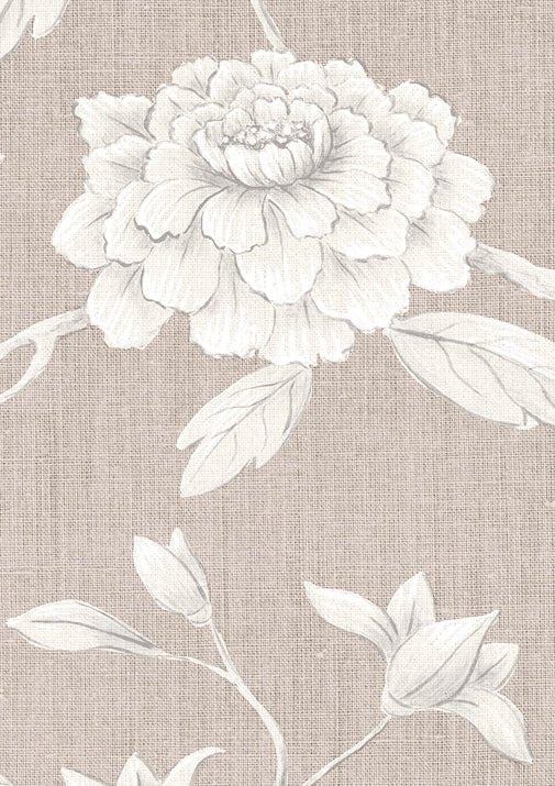 Jasper Peony Wallpaper - Almond - Lewis & Wood - Premier Wallcovering