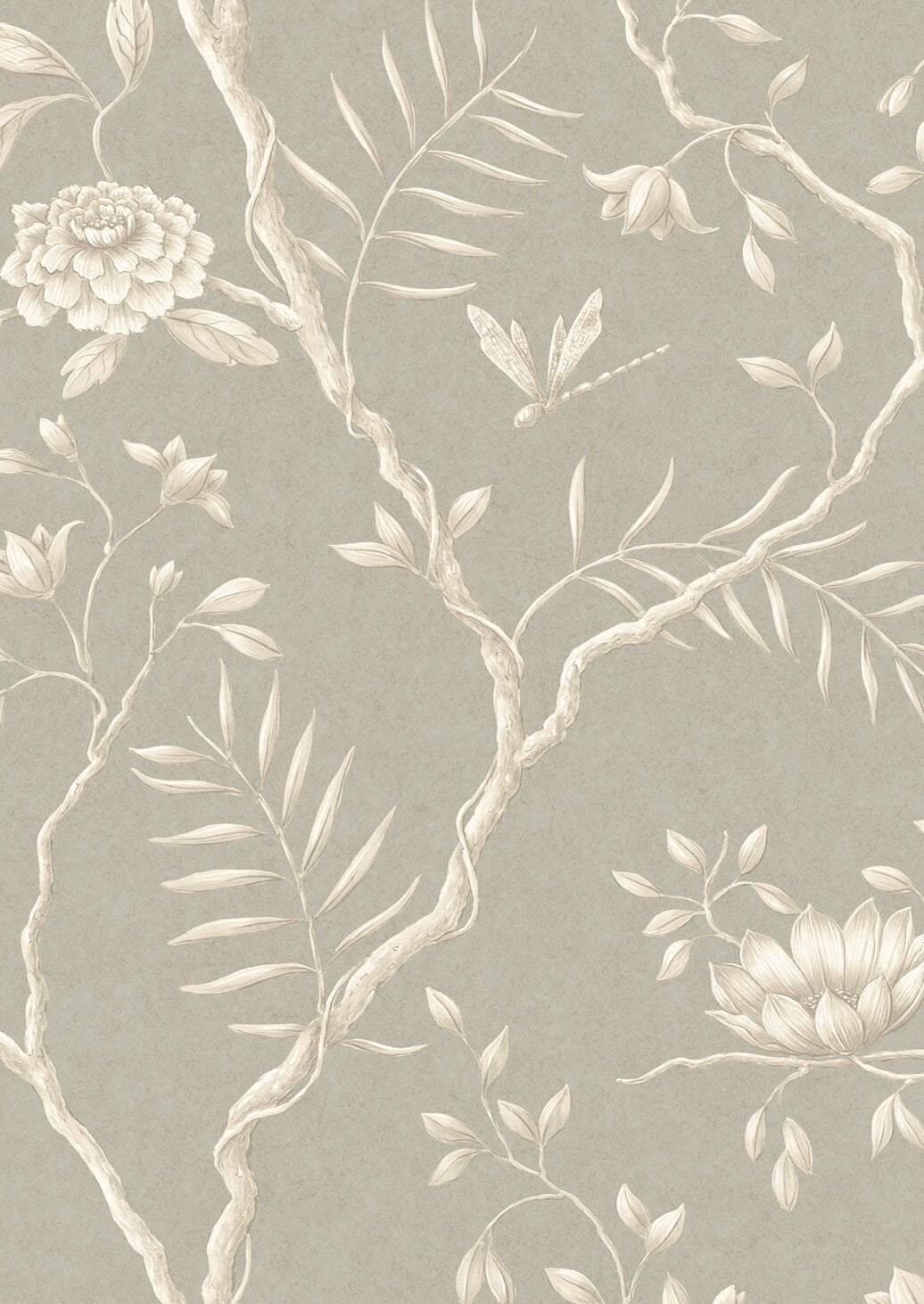Jasper Peony Wallpaper - Pumice - Lewis & Wood - Premier Wallcovering