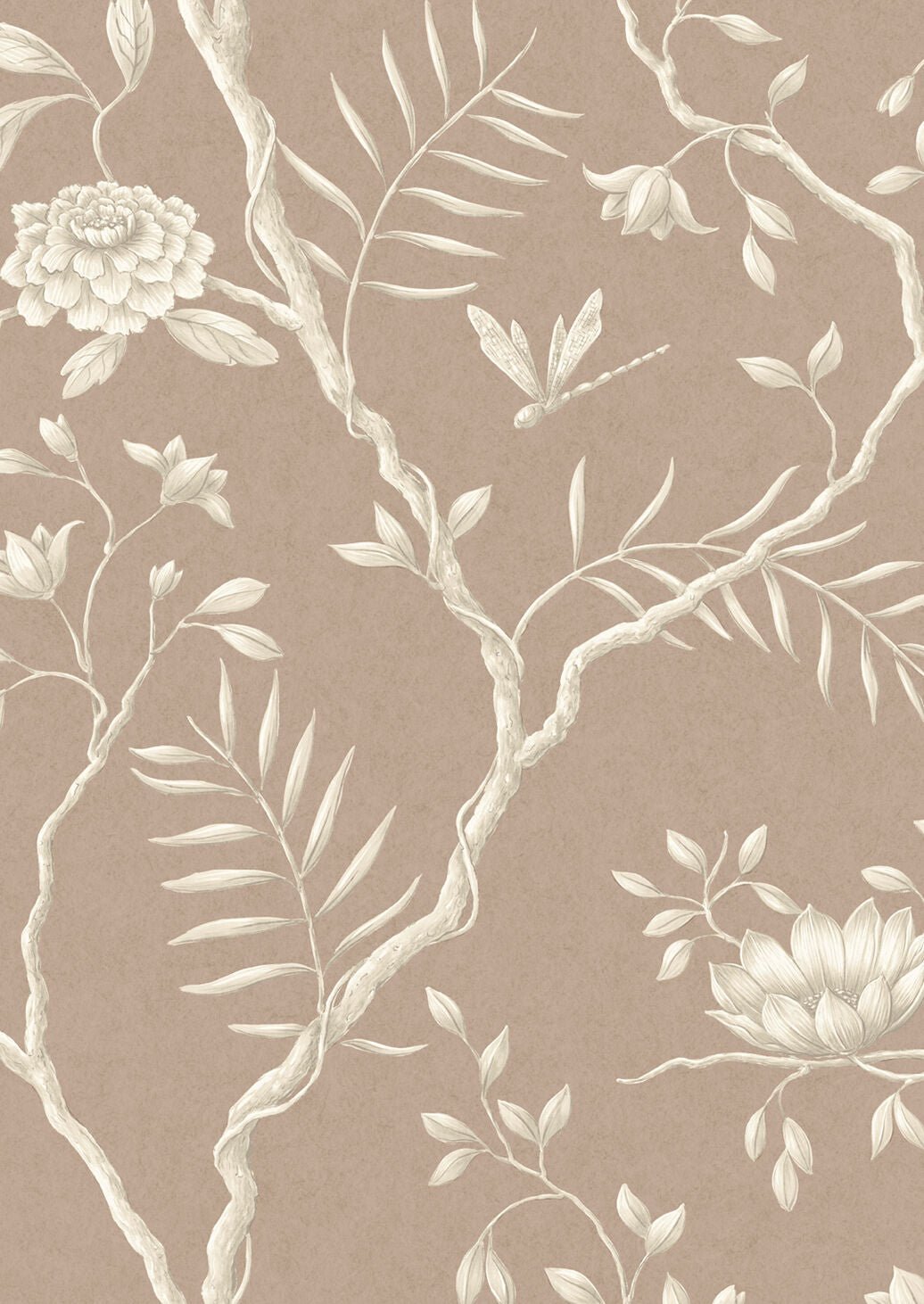 Jasper Peony Wallpaper - Cocoa Rose - Lewis & Wood - Premier Wallcovering