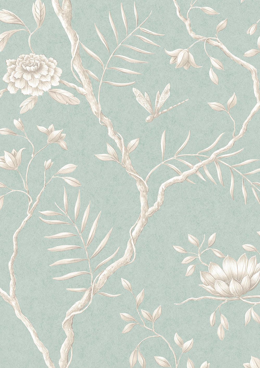 Jasper Peony Wallpaper - Green Glaze - Lewis & Wood - Premier Wallcovering