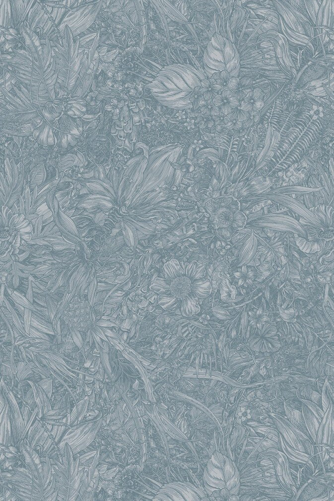 Jungle Tangle Superwide Wallpaper - Marazine Blue - Timorous Beasties - SWP/JGTL/DWN/07 - Premier Wallcovering