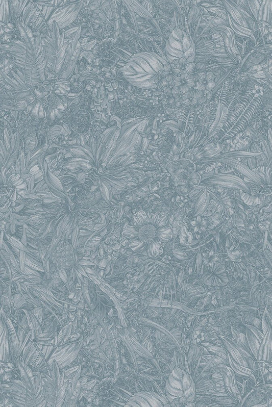 Jungle Tangle Superwide Wallpaper - Marazine Blue - Timorous Beasties - SWP/JGTL/DWN/07 - Premier Wallcovering