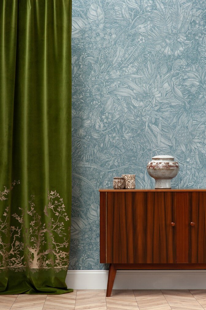 Jungle Tangle Superwide Wallpaper - Marazine Blue - Timorous Beasties - SWP/JGTL/DWN/07 - Premier Wallcovering