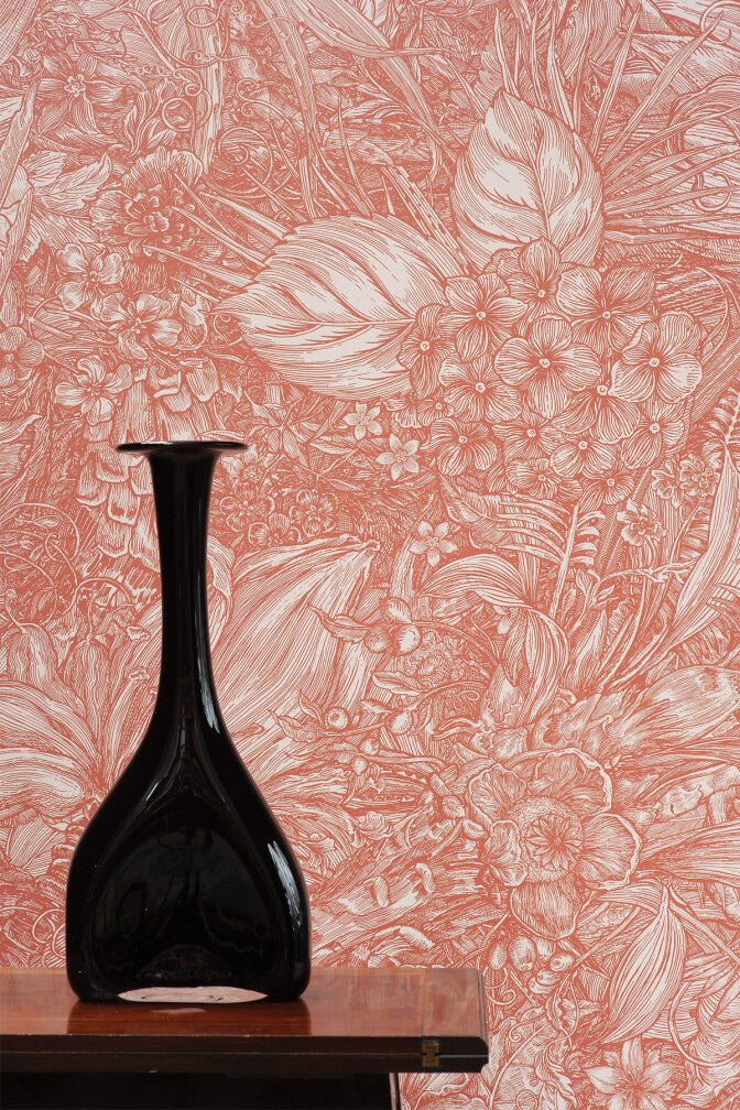 Jungle Tangle Superwide Wallpaper - Warm Russet - Timorous Beasties - SWP/JGTL/DWN/08 - Premier Wallcovering