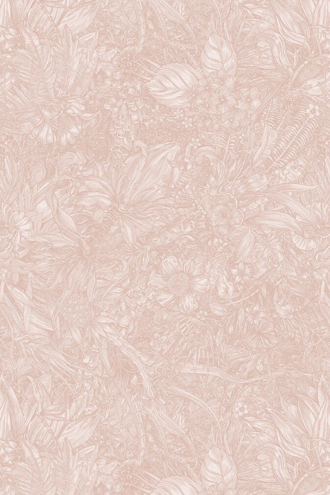 Jungle Tangle Superwide Wallpaper - Blanched Rhubarb - Timorous Beasties - SWP/JGTL/DWN/02 - Premier Wallcovering