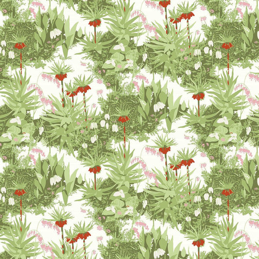 Kejsarkrona Wallpaper - Green - Boråstapeter - 1982 - Premier Wallcovering