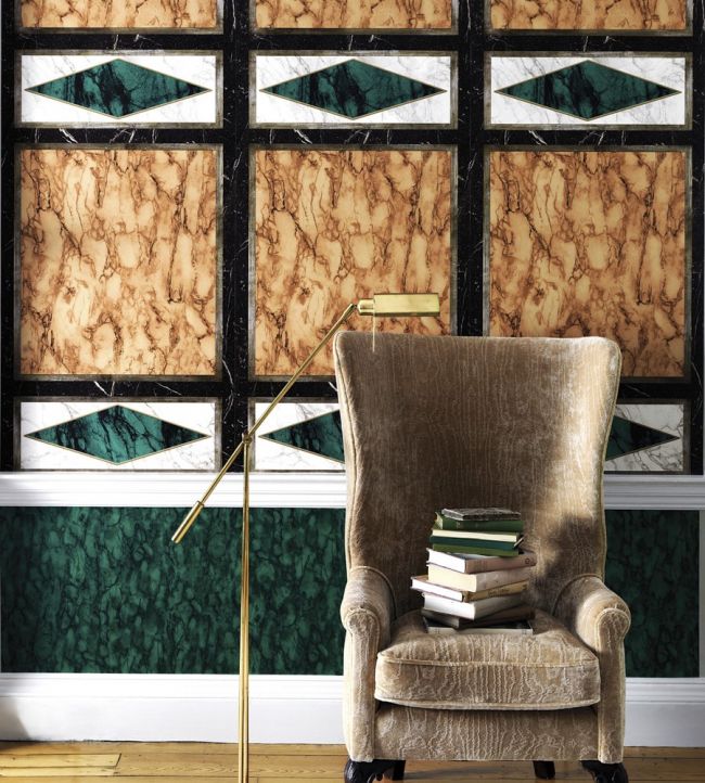 Kershaw Plain Wallpaper - Black/Ivory - Nina Campbell - NCW4204 - 01 - Premier Wallcovering