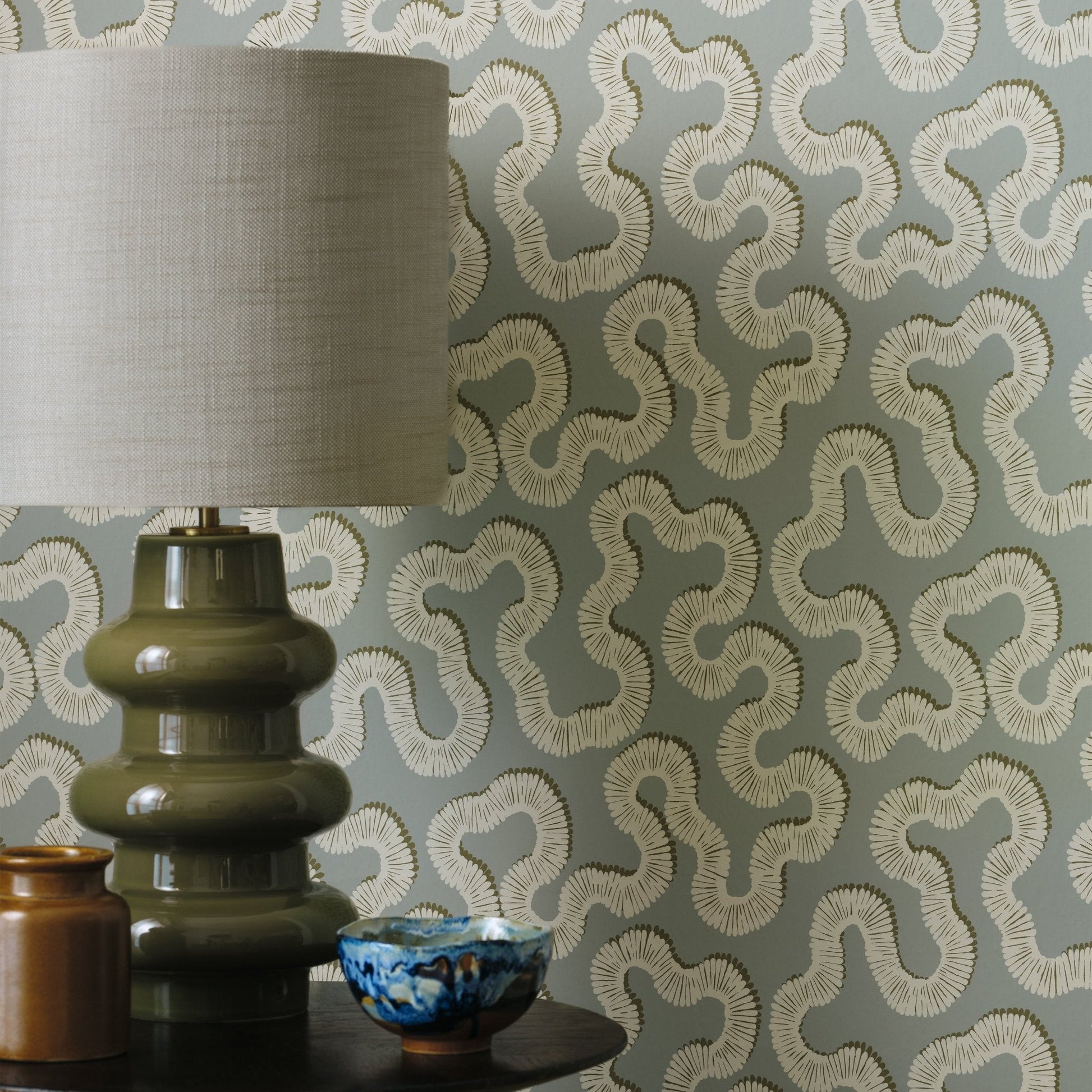 Kezia Wallpaper - Eau de Nil - Romo - Aubin - W478/02 - Premier Wallcovering
