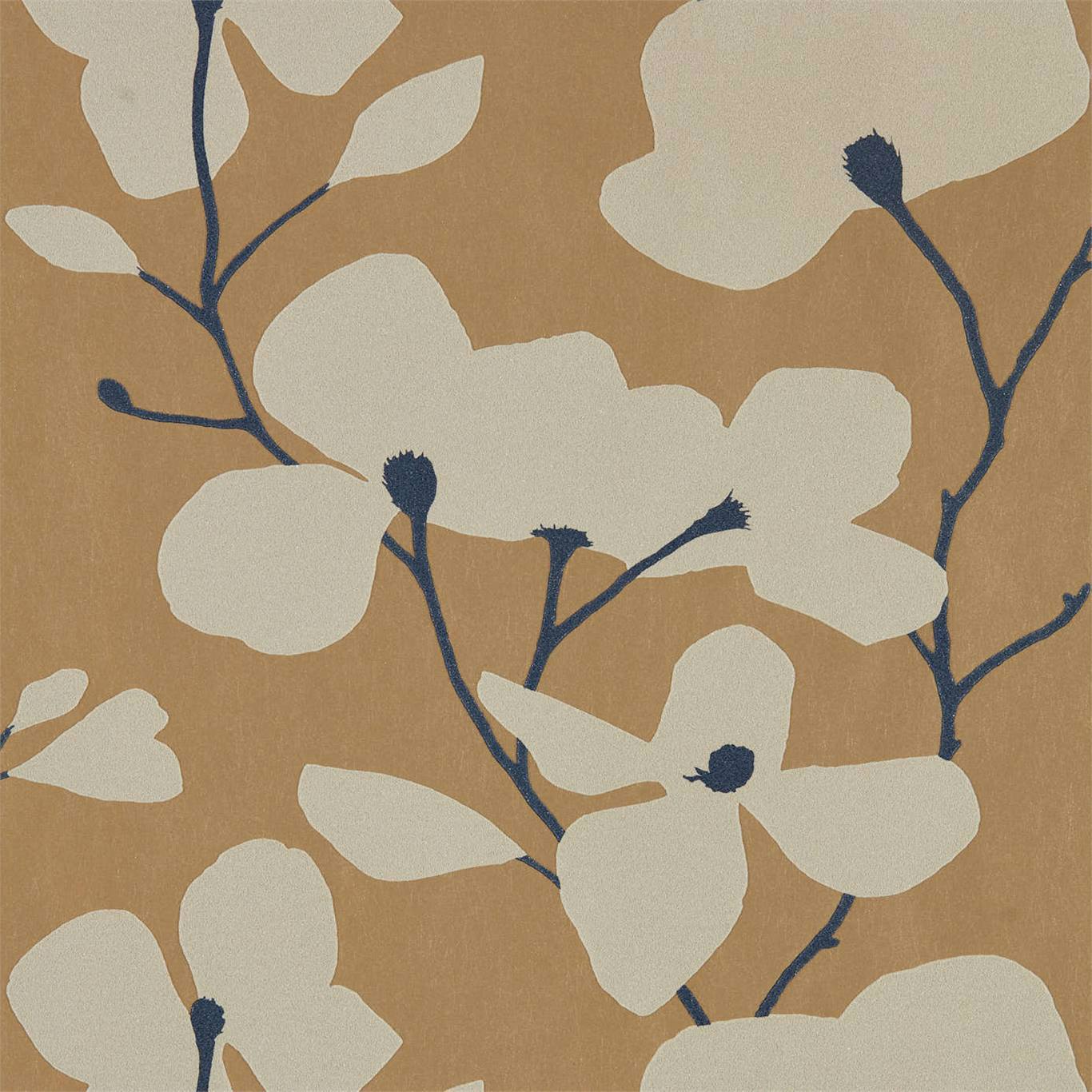 Kienze Shimmer Wallpaper - Antique Gold/Ink - HMWF111972 - Harlequin - Premier Wallcovering