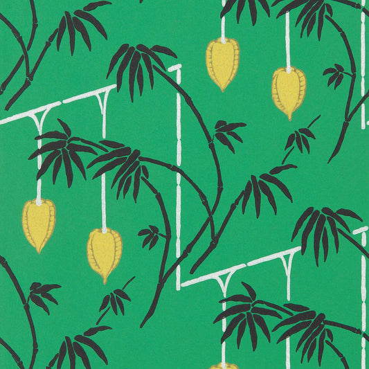 Kimiko Wallpaper - Bottle Green/Chartreuse - HQN3112938 - Harlequin - Premier Wallcovering