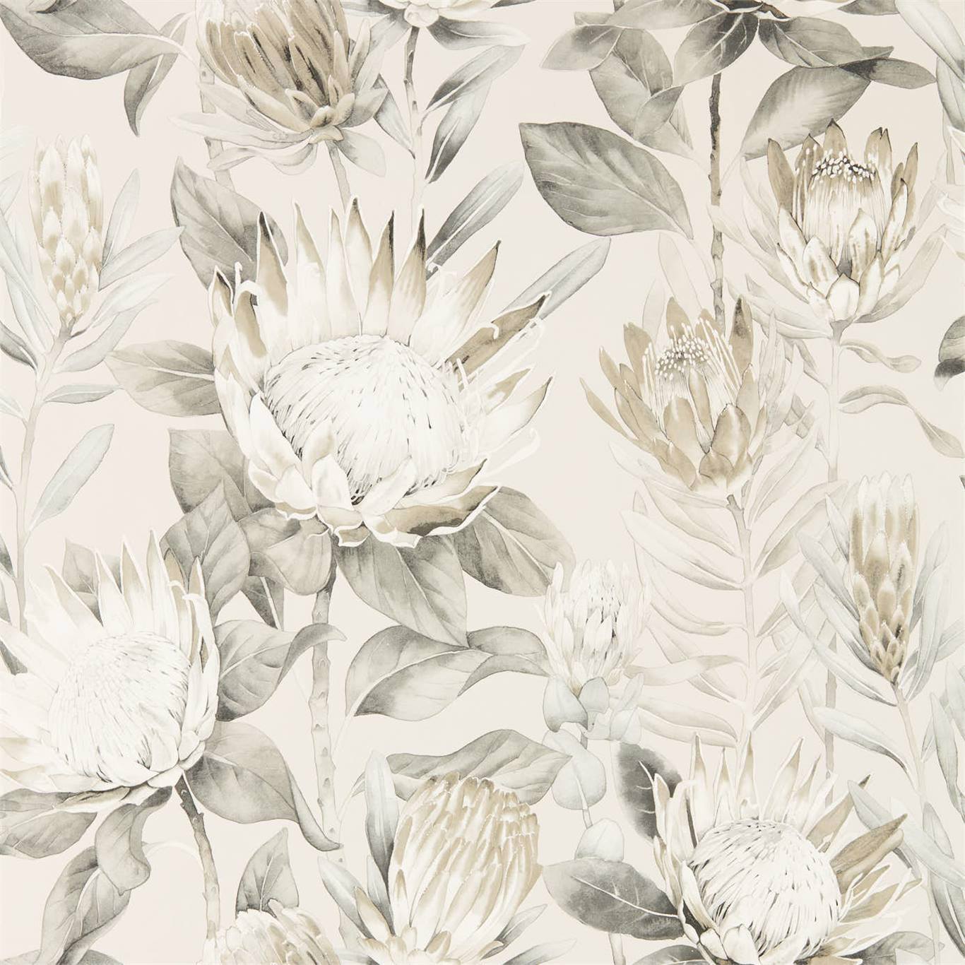 King Protea Wallpaper - Linen/Mica - Sanderson - DGLW216647