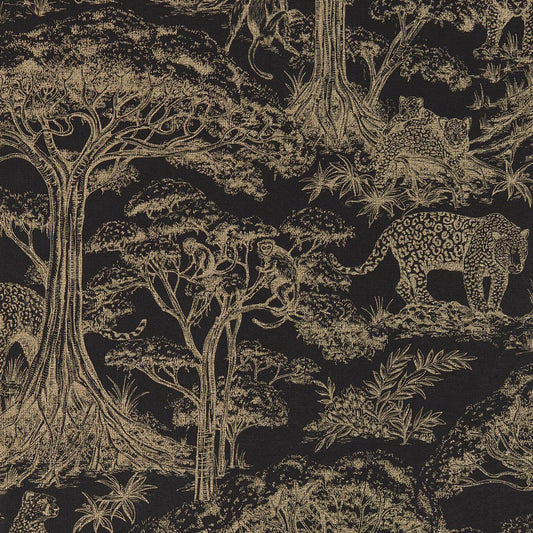 Kisumu Wallpaper - Noir/Luxe - Clarke & Clarke - W0185/04 - Premier Wallcovering