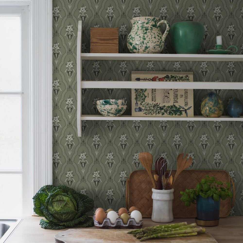 Kladesholmen Wallpaper - Sage - Boråstapeter - 4165 - Premier Wallcovering