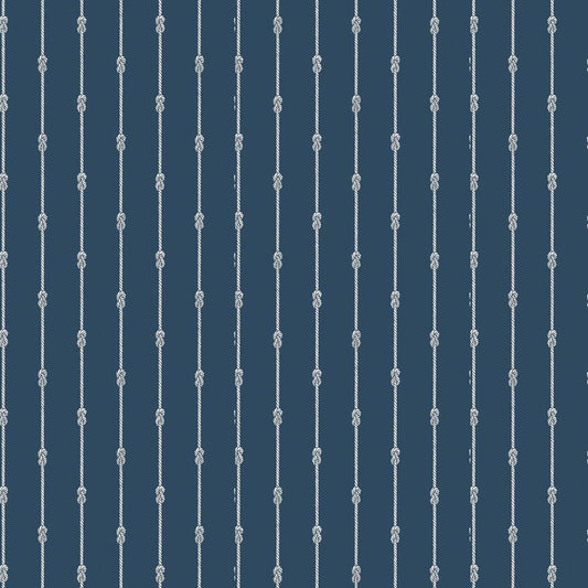 Knot Stripe Wallpaper - Dark Blue - Boråstapeter - 8858 - Premier Wallcovering